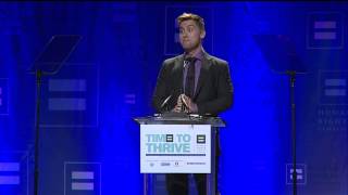 Lance Bass Receives the HRC Upstander Award [upl. by Clintock382]