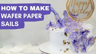 How to make Wafer Paper Sails and decorate a Whipped Cream cake [upl. by Sllew]