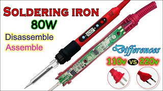 80W Soldering Iron Kit Adjustable Temperature Digital Display  Difference between 110V  220V wd CC [upl. by Loretta]