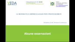 Antiriciclaggio Intro Veda Formazione [upl. by Fernyak187]