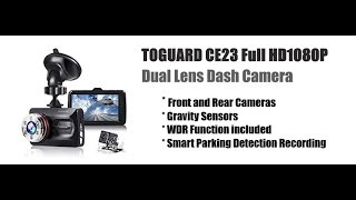 TOGUARD CE23 Full HD1080P Dual Lens Dash Camera [upl. by Ellenaj]