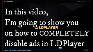 How to COMPLETELY BLOCK ads on LDPlayer Android Emulator Splash screen ads and Homescreen ads [upl. by Leonteen]