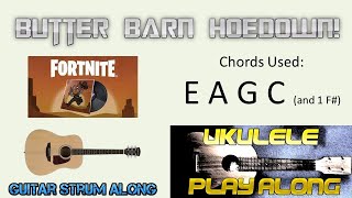 Butter Barn Hoedown Fortnight Chord Guide playalong guitarlesson ukuleletutorial musicteacher [upl. by Chaille996]