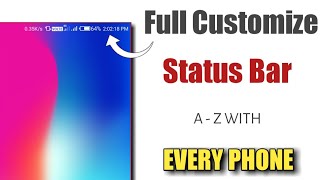 Full Customize Status Bar A  Z System UI Tuner  No Root  By Mk Factz [upl. by Urion281]