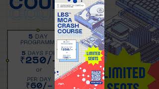 LBS MCA ENTRANCE 2024 CRASH COURSE BY CET MCA STUDENTS mcaentrance lbsmca keralamca mcakerala [upl. by Ielirol]