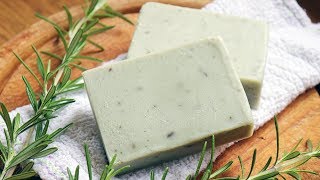 Natural Rosemary Soap Recipe  DIY Instructions [upl. by Ezequiel]