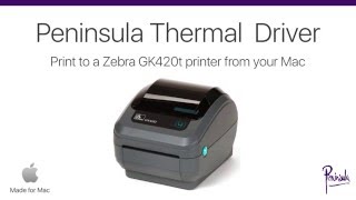 Zebra Driver for Zebra GK420t Printer on Apple Mac [upl. by Adnolahs]