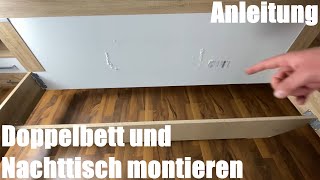 Doppelbett und Nachttisch montieren  Rauch Möbel Venlo Bett amp 2 Nakos 180x200 Montageanleitung [upl. by Natam452]