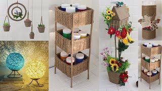 8 Jute craft ideas home decorating ideas handmade Jute craft projects [upl. by Niawat]