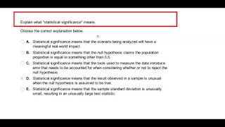 Explain what quotstatistical significancequot means [upl. by Erminna]