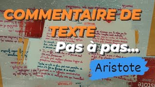 Commentaire de texte  méthodologie  Aristote  quotTraité de lâmequot  Le toucher [upl. by Nomde]