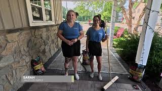 How to properly sand between pavers using Polybind G2 Complete [upl. by Airekal]