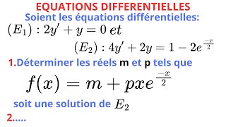 EQUATION DIFFERENTIELLE AVEC SECOND MEMBRE [upl. by Boser773]