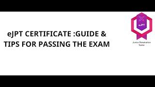 eJPT CERTIFICATE GUIDE amp TIPS FOR PASSING THE EXAM [upl. by Hightower238]