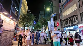 Night Walking in Myeongdong Street  Seoul [upl. by Ymmot]