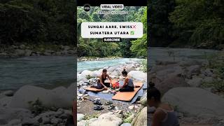 BAGUS BANGET‼️ Bule Sarapan Ditepi Sungai Terindah Indonesia reaksibule shorts viralvideo [upl. by Itraa]