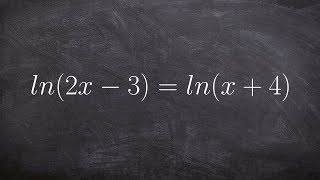 Solving logarithmic equations [upl. by Zanlog658]