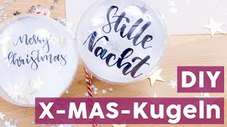 Weihnachtliches Handlettering Hübsche DIYChristbaumkugeln [upl. by Schubert]