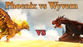 Phoenix vs Wyvern  ARK Survival Evolved  Cantex [upl. by Aikemat]