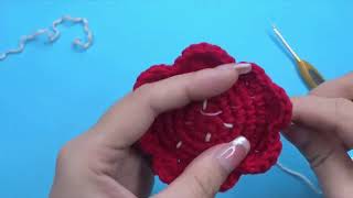 Faulong teaching knitting woolen Flower F [upl. by Adelpho540]