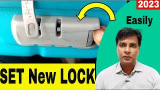 HOW TO RESET COMBINATION LOCK IN YOUR BAG  TROLLEY BAG LOCK SET  How to set the lock on a suitcase [upl. by Neumeyer]