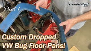 Custom Fabricated Dropped VW Floor  Seat Pans Part 1  ep7 Autodynamics Deserter GT Dune Buggy [upl. by Tanny]