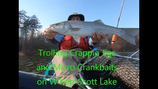 Trolling Crappie Jigs and Micro Crankbaits on W Kerr Scott Reservoir NC 11923 [upl. by Anna-Maria318]