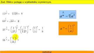 Potęga o wykładniku wymiernym  Oblicz  Matfiz24pl [upl. by Marie-Jeanne]