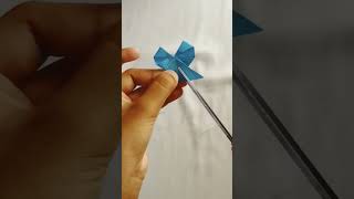 Hoy to make a paper bow Easy paper ribbon making idea🎀🎗️ craft paperbow paperribbon diy [upl. by Raman]