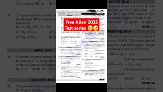 Free Allen 2025 test series 🤫🤫shortfeed shorts viral neet 2025 kotacoaching allen allendig [upl. by Asilegna947]