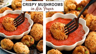 Crispy Mushroom Magic in Air Fryer  Almost No Oil [upl. by Guenzi]