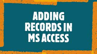 ADDING RECORDS MS ACCESS  INSERT NEW RECORDS MS ACCESS  TZM VLOG  MuhammadZubair [upl. by Huntingdon]