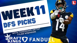 NFL  Week 11 Main Slate Picks  DFS Picks for DraftKings FanDuel and Yahoo [upl. by Asset872]