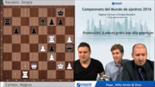 Carlsen vs Karjakin 4ta partida final [upl. by Consuela]