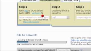 Download Youtube Videos or Audio Using Zamzar [upl. by Bunder]