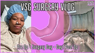 I HAD VSG WEIGHT LOSS SURGERY  PRE OP • SURGERY DAY • DAY 1 POST OP  VLOG  2024 NEW YEAR NEW ME [upl. by Nanci]