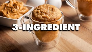 3 Ingredient Peanut Butter Mug Cake Recipe [upl. by Bettina]