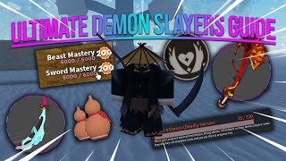 THE ULTIMATE DEMON SLAYER GUIDE FOR UPDATE 1 Project Slayers [upl. by Arihsay]