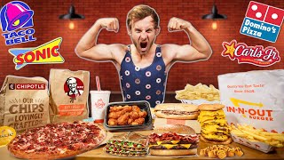 Eating The 10 SALTIEST Menu Items in Fast Food 12000 Calorie Challenge [upl. by Yekcaj927]