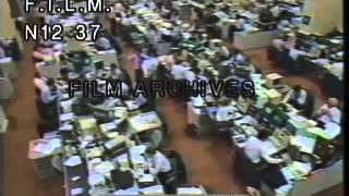 1987 Stock Market Crash stock footage  archival footage [upl. by Nisaj]