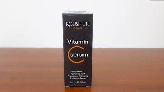 ROUSHUN Skincare  Vitamin C Serum  Review  Unboxing [upl. by Eugene]