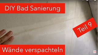 Wie Fermacell Gips Platten Verspachteln FermacellPlatten Wandaufbau  DIY Badezimmer Sanierung 9 [upl. by Galen810]