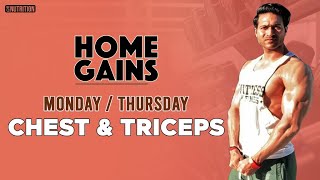 MondayThursday  CHEST amp TRICEPS  HOME GAINS  Home workout program by Guru Mann [upl. by Midan]