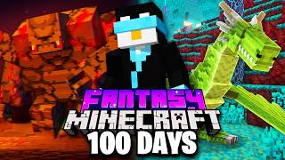 I Survived 100 Days in MEDIEVAL FANTASY Minecraft [upl. by Armington]