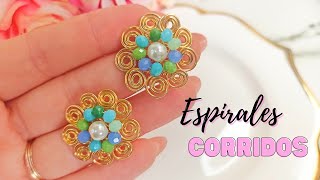 Aretes de ESPIRALES Corridos en ALAMBRISMO 🚀 [upl. by Shamma]