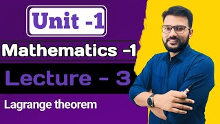 Unit1 lec3 Lagrange theorem [upl. by Walley38]