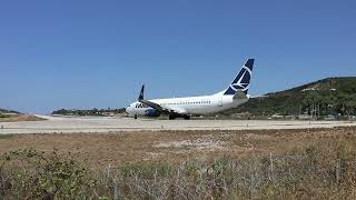 Tarom 737800 taking off runway 01 Skiathos JSI 13 July 2024 [upl. by Fulmer553]