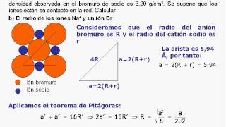 ENLACE IONICO CLACULO DE RADIOS IONICOS Y DENSIDAD [upl. by Tracie648]