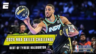 BEST OF Tyrese Haliburton in the 2024 NBA Skills Challenge  NBA on ESPN [upl. by Aehsat]