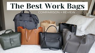 THE BEST BAGS FOR WORK  Work Tote Comparison  Review  Celine Tory Burch Everlane amp Bellroy [upl. by Lelith212]